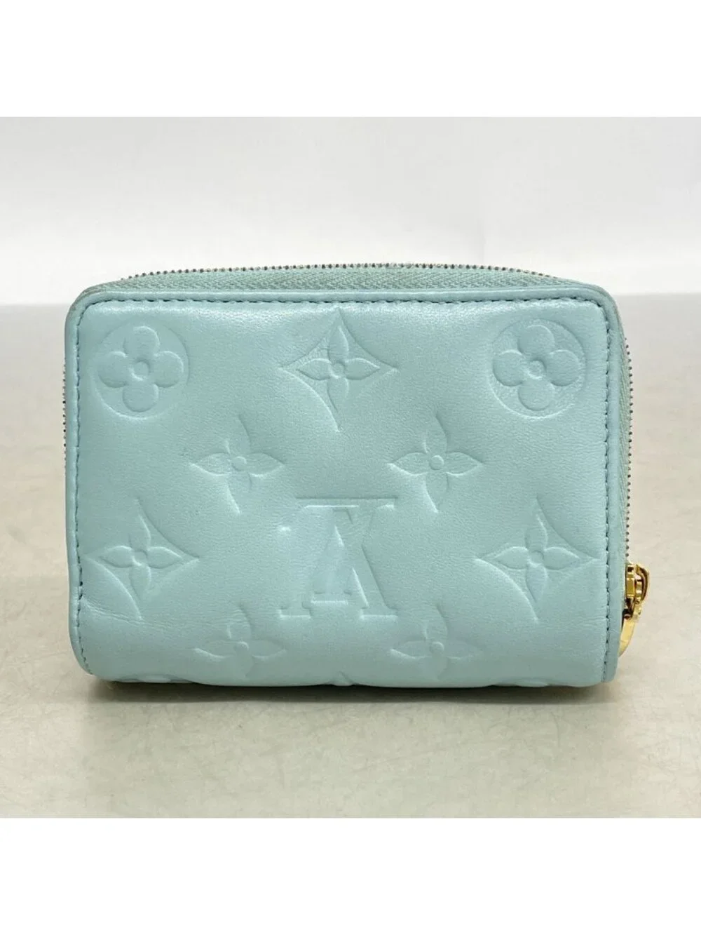 Louis Vuitton Wallet Monogram Embossed Portefeuille Lou Blue